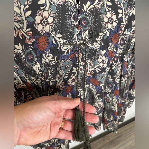 Free People Floral Bohemian Print Women's Spring Summer Dress - Small/Medium - Picture 5 of 11